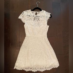Show me your mumu white lacey dress